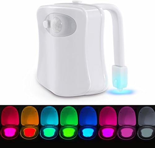Boomile Toilet Bowl Night Light, Motion Sensor Toilet Light with 8 Colors, Fit Any Toilet