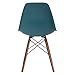 Poly and Bark Vortex Side Chair Walnut Legs, Teal, Set of 4
