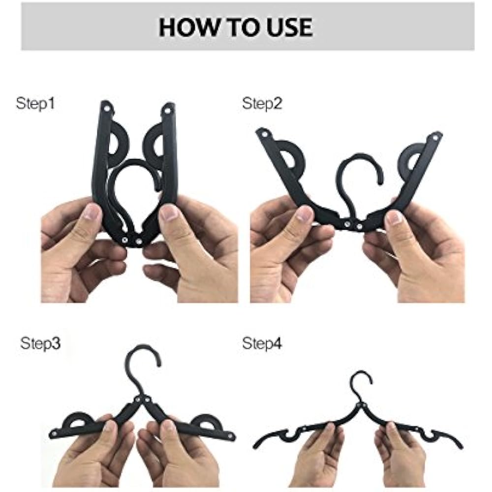 Coat Hangers 12 PCS Travel Portable Folding Clothes Accessories