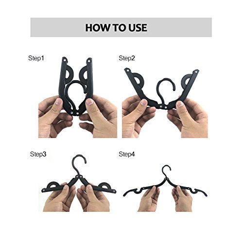 24 Pcs Travel Hangers Portable Folding Clothes Hangers Travel