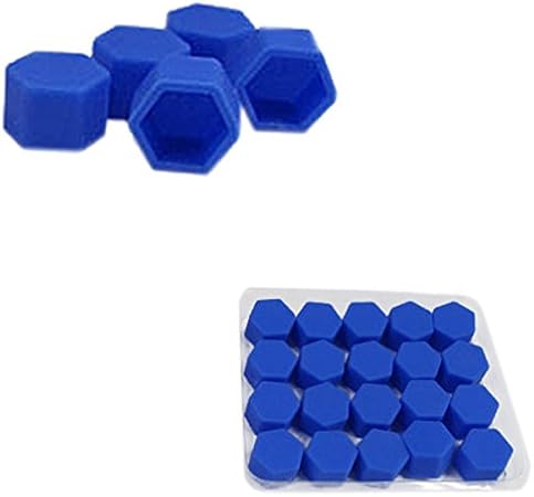 Amazon シリコン製 カラー ホイールナットカバー ナットサイズ 21mm ブルー 青 カラータイプ 同色個入り ナットキャップ ナット 車 バイク