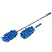 Microfiber Mini Telescoping Duster - 2 Pack (Blue) | 30 inch Extendable Handle | Machine Washable | No Fraying