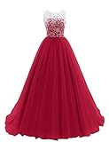 JY Women's Ruched Sleeveless Lace Long Evening Dress Prom Gown