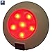 T-H Marine Easy Mount LED Dome Light with Switch - 12V Waterproof Dual Color LED Dome Light - Surface Mount for Boat & RV - 4 Inch Compact Design for Energy-Efficient Interior Lighting - Red/White