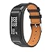 ANCOOL Compatible with Vivosmart HR Watch Bands Leather Wristbands Replacement for Vivosmart HR Tracker - Black
