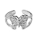 925 Designs Sterling Silver Butterfly Toe Ring