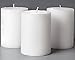 Melt Candle Co White Pillar Candles 3" x 4" Set of 3 Unscented for Weddings, Home Decoration, Relaxation, Church, Spa, Smokeless Cotton Wick primary