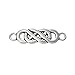 JGFinds Celtic Infinity Twist, Antiqued Silver Tone Jewelry Connector, 45 Pack (22mm x 6mm)