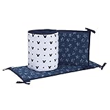 Disney Mickey Mouse Hello World 4 Piece Nursery Crib Bumper, Navy, White