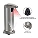Soap dispenser, OPERNEE Automatic Touchless Stainless Steel Fingerprint Resistant IR Sensor Hand Free Auto Soap Dispenser Perfect for Kitchen and Bathroom (Stainless Steel)
