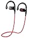 Bluetooth Headphone,Honshoop wireless In-Ear Noise Canceling Headset/Earphone/Earpiece Sweatproof Bass Earbuds with HD Mic for Gym,Jogging,Hiking - Red
