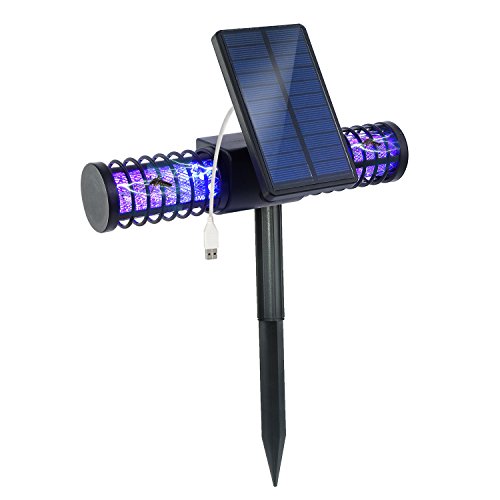 BATTOP Solar LED Mosquito Killer Lamp Bug Zapper Light