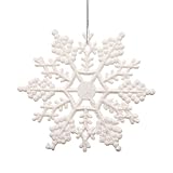 Club Pack of 24 Winter White Glitter Snowflake Christmas Ornaments 4