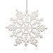 Club Pack of 24 White Glitter Snowflake Christmas Ornaments 4