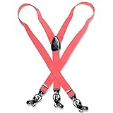 Men's SUSPENDERS Y Shape Back Elastic Button & Clip Convertible by Armando