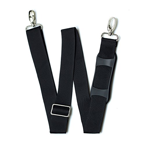 Hibate Replacement Shoulder Strap Adjustable Luggage Bag - Black, Non-Slip Pad