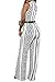 Womens Jumpsuits Sexy Plunge V Neck Belted Loose Long Wide Leg Jumpsuit Romper