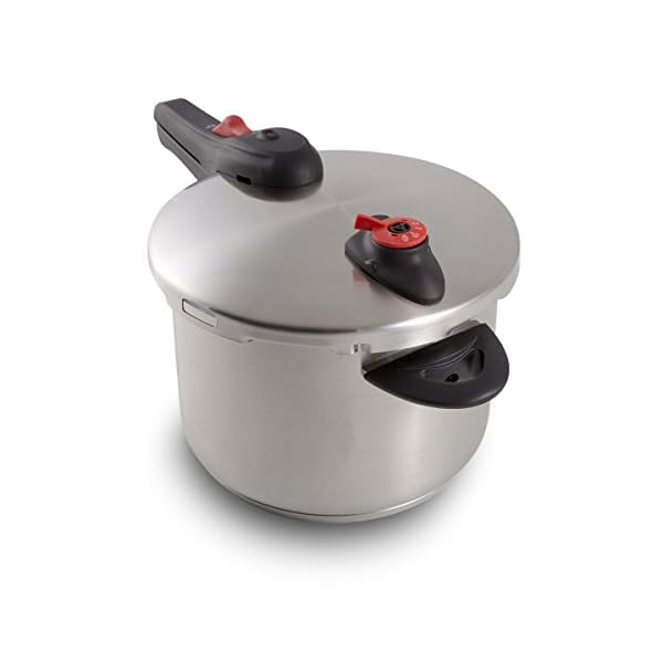 NuWave stainless steel pressure cooker, 6.5 Quart, Silver The Home