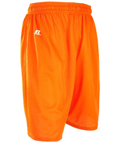 Russell Athletic Men's 9 Inch Mesh Short, Burnt Orange, Small