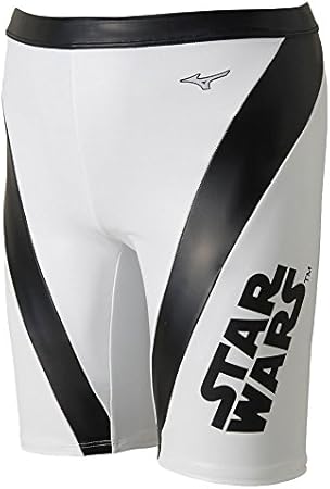 Amazon Mizuno ミズノ フィットネス水着 スターウォーズ ハーフスパッツm メンズ N2jb 01 ホワイト M Mizuno ミズノ 水着 スイムウェア