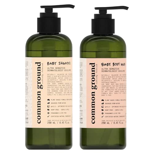 Common Ground Natural Baby Shampoo and Body Wash Set; Tear and Cruelty