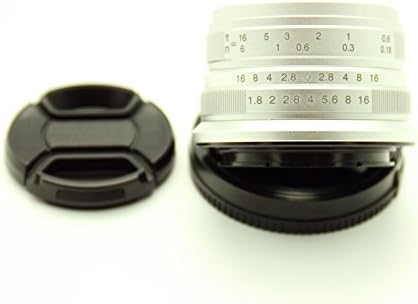 LAMZIX M4/3 mount lens 25mm F1.8 25mm/1.8 Manual Lens for A7 A7II A7R A7RII a6300 A6000 and other nex series camera. white optional