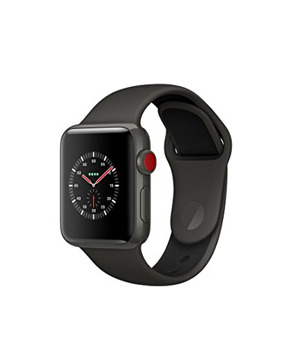 Apple Watch Series 3 Edition - GPS+Cellular - Gray Ceramic Case with Gray/Black Sport Band - 38mm