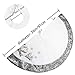 WEWILL 36'' Luxury Snowman Christmas Tree Skirt Silvery White Embroidered Snowflake with Satin Border Xmas Mat Party Supplies Decorations