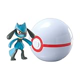 TOMY Pokémon Clip and Carry Poké Ball, Riolu and Premier Ball