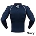 DRSKIN UV Sun Protection Long Sleeve Top Shirts Skins Tee Rash Guard Compression Base Layer UPF 50+ (ZDN043, L)