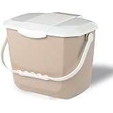 Nova Products Kitchen Compost Bin – 2 Gallon (8L) Countertop Food Waste Container, Snap-Fit Odor Seal Lid, HDPE, Portable Han