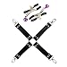 10 PCS Bed Restraints Bondage Kit with Adjustable Fur Leather Cullfs Set /Rope /Blindfold /Mouth Gag / Magic Wand / Cross Strap For Couples
