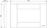 VIMAR Idea Classic 3 Module Technopolymer Plate Graphite Grey 16743.15 view 2