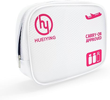 Toiletry Bag,Clear quart size travel bag airline 3-1-1 carry on compliant bag for Women &amp; Men(Red).HUEIYING