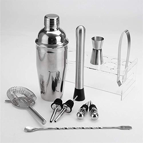 Belleashy Cocktail-Shaker aus Edelstahl, 11-teiliges Set für Kneipe, Bar, Zuhause, Party, Werkzeug für Zuhause, Bars… – Bild 4