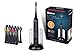 Pursonic S420 High Power Rechargeable Electric Sonic Toothbrush with 12 Brush Heads & Storage Charger, Black
