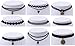Backgarden Set of 9 Black Choker Necklace Set Stretch Velvet Classic Gothic Tattoo Lace Choker Necklaces for Women Girls Teens