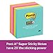 Post-it Super Sticky Notes, 5 Sticky Note Pads, 3 x 3 in., School Supplies, Office Products, 2X The Sticking Power, Supernova Neons Collection