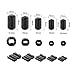 DGQ 25 Pieces Clip-on Ferrite Ring Cores - DGQ RFI EMI Noise Suppressor Cable Clip for 3.5mm/ 5mm/ 7mm/ 9mm/ 13mm Diameter Led Light Radio Static