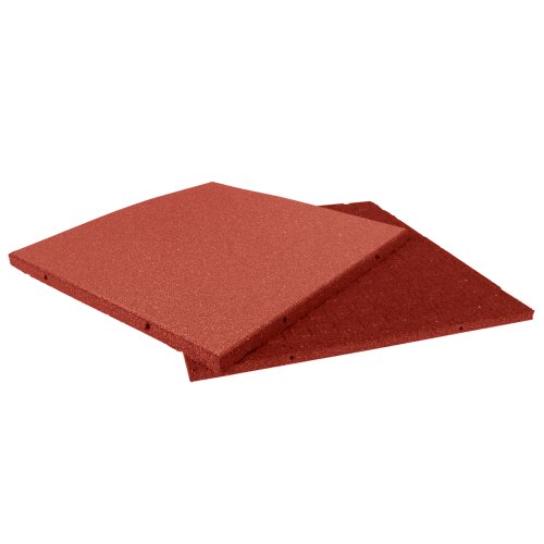 Rubber-Cal Eco-Sport Floor Tile-Pack of 3, Red, 1 x 20 x 20-Inch