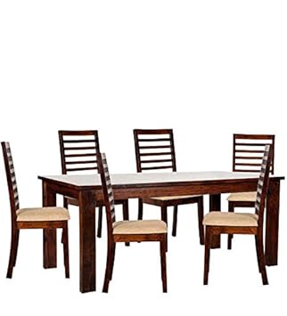 Shagun SA 7113 Six Seater Dining Table Set (Brown)
