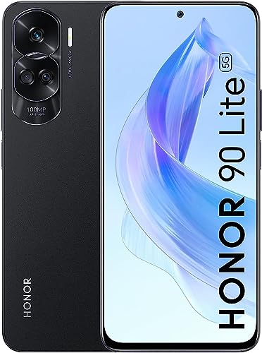 HONOR 90 Lite 5G Smartphone avec Triple Caméra 100 Mpx, 8+256 Go, Écran 6,7" 90 Hz, 4 500 mAh, Double SIM, Android 13, Noir