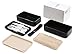 PuTwo Bento Box Leakproof 2 Tier with Cutlery Lunch Box Microwave BPA Free All-in-One - Bamboo Black