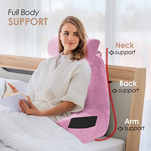Nestl Reading Pillow Large Bed Pillow, Back Pillow for Sitting in Bed
