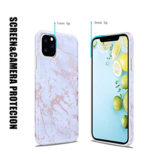 iPhone 11 Pro 2019 5.8 Case, Ranyi Gold Stamping Marble Pattern [Support Wireless Charging] Shock Absorbing Flexible Resilient TPU Rubber/Silicone Case for Apple 2019 5.8 Inch iPhone 11 Pro (4) - Thumbnail 2