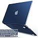 IBENZER Compatible with Old Version MacBook Air 13 Inch Case (2010-2017 Release). Models: A1466 / A1369, Plastic Hard Shell Case with Keyboard Cover for Mac Air 13, Navy Blue, A13NVBL+1