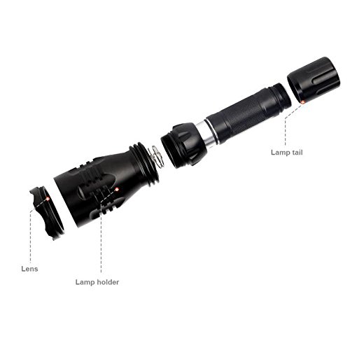 4 Flashlight+Gunel+Rechargeable+Included+Tactical