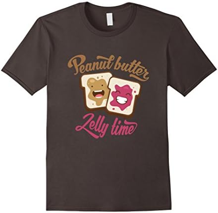Men's Peanut Butter Jelly Time T-Shirt Funny Food PB&amp;J Shirt Small Asphalt