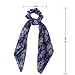 6Pcs Floral Print Hair Scrunchies Satin Elastic Hair Bands Hair Scarf Bohemian Style Ponytail Holder Ties Vintage Hair Accessories for Women Girls