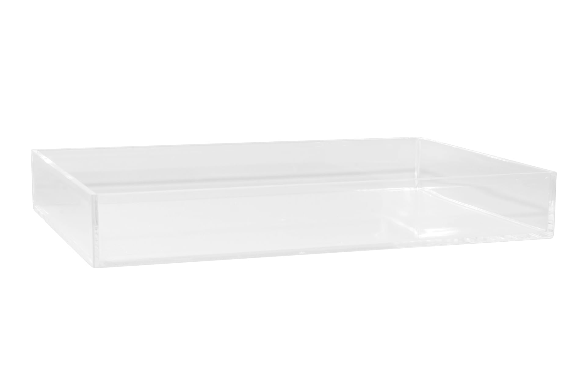 Acrylic Cosmetic Organizer: Transparent Bathroom Organizer Tray for Storing Cosmetics, Brushes and Jewellery - Make Up Organizer Stackable - Desk Organizer - Make Up Storage Organiser 24cm, Fantasia